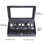 Dukwin Remontoir de montre automatique pour montres 6 + 7 montres avec moteur silencieux - 4 modes - Rotation env. 6 à 7 program