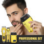 HIENA PRO Tondeuse à cheveux professionnelle pour homme, kit complet de coupe de cheveux, tondeuse à cheveux sans fil avec écran