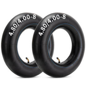 YeYouC Lot de 2 chambres à air de rechange 4,80/4,00-8 avec valve coudée TR87 pour brouette, tondeuse, diable et plus encore pou