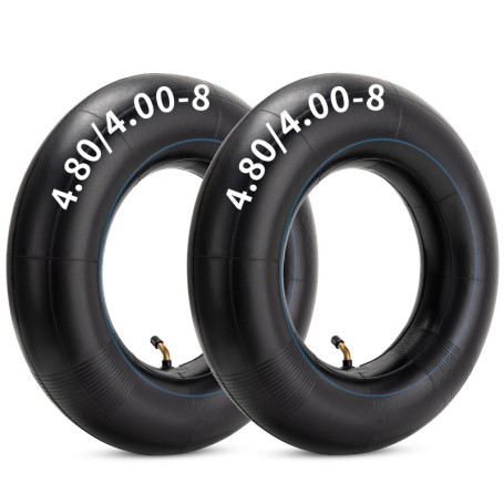 YeYouC Lot de 2 chambres à air de rechange 4,80/4,00-8 avec valve coudée TR87 pour brouette, tondeuse, diable et plus encore pou