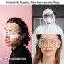 Dyaucwpo 2 Pièces Lunettes de Protection Travail, Lunettes de Sécurité avec Anti-Buée, Protection Latérale Intégrée, Verres Tran