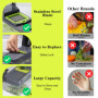 Luazvilkpsar Coupe Legumes Multifonctions, 14 En 1 Mandoline Cuisine, Decoupe Legumes Manuel avec 6 Lames Réglable, Mandoline Pr