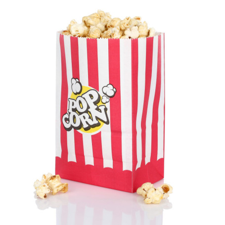 FunX Lot de 80 sachets à pop-corn en papier kraft - Pour cinéma, soirées cinéma, anniversaires d'enfants et fêtes pyjamas - 10 x