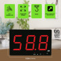 Décibel Meter Wall Hanging Sound Level Meter Tester 30-130db Decibel Mesure du Bruit avec Alarme, décibelmètre numérique avec Gr