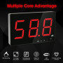 Décibel Meter Wall Hanging Sound Level Meter Tester 30-130db Decibel Mesure du Bruit avec Alarme, décibelmètre numérique avec Gr