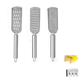 Râpe à Fromage et Zesteur en Acier Inoxydable,Set de 3 Râpes de Cuisine Multifonction pour Légumes,Citron,Gingembre,Lames Plates