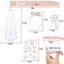 16PCS EVJF Accessoire, Enterrement de Vie de Jeune Fille Accessoire, Kit Bracelet EVJF avec 10 Bracelet, 1 Bracelet Future Marié