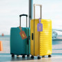Lot de 5 étiquettes de bagage pour valise, passeport, avec boucle réglable, en polyuréthane, pour les voyages d'affaires, les vo