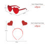 TIANNAIT 2pcs bandeau coeur et 2pcs lunettes de fête, lunettes coeur infini bandeau en forme de coeur, saint valentin anniversai