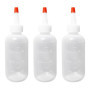 TIMJJG Lot de 3 flacons applicateurs en plastique pointus - Flacons transparents avec bouchon - Pour salon de coiffure - Accesso