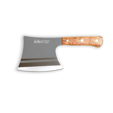 LA TIM'S Couperet, 0,9 KG couteau de boucher pour hacher les os, inoxydable, manche en bois massif