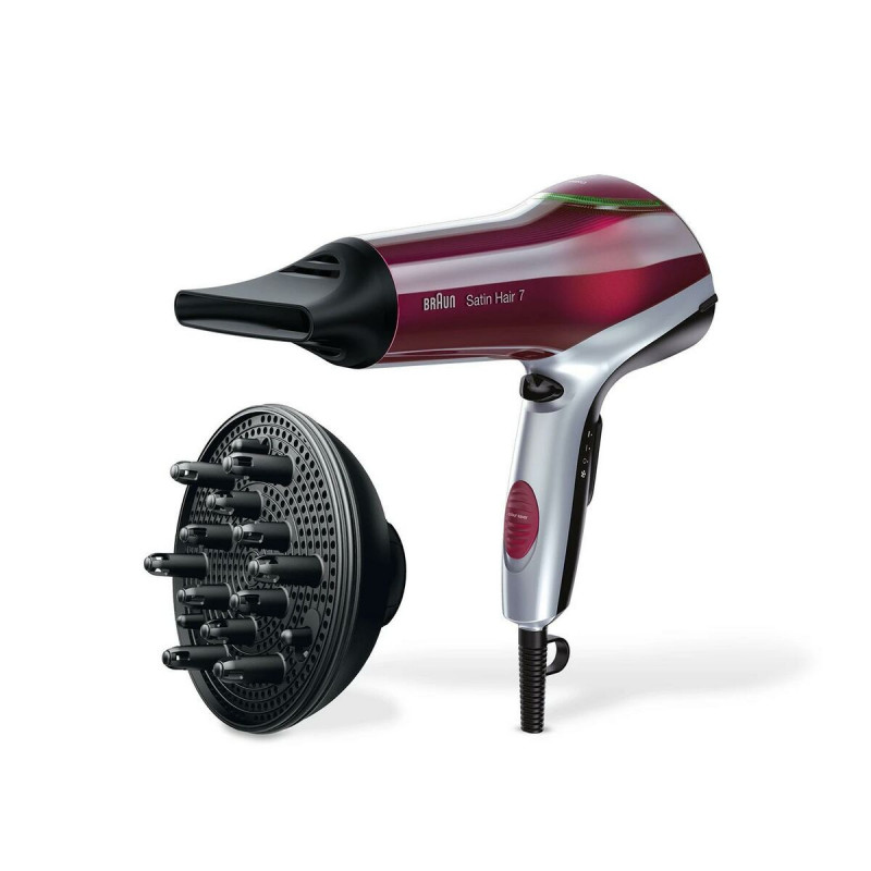 Braun HD770 sèche-cheveux 2200 W Rouge, Argent