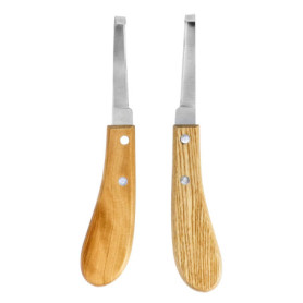 QWORK® 2 pièces couteaux à sabots, grattoir à sabots 21.5 cm droitier et gaucher, couteau à sabots avec manche ergonomique, pour
