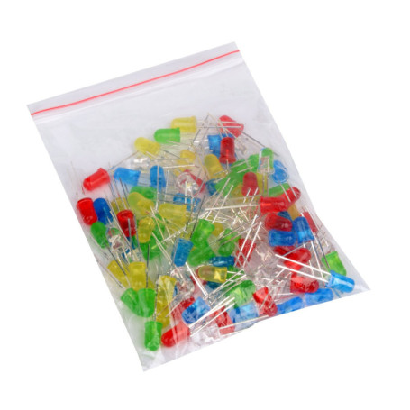 Youmile 100-Pack LED Round Rouge Jaune Vert Bleu Blanc Diode électroluminescente Mix Couleur 5mm