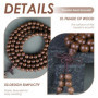 2 Pièces Bracelet De Perles En Bois, Bracelet De Méditation De Yoga, Bracelet De Perles De Chapelet 108, Bracelet De Perles En B