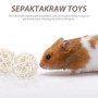 EHDWXVZM 1 Cage pour Hamster, 2 balles Takraw, nid de Jouets pour Animaux de Compagnie, Petite Grotte pour Animaux de Compagnie,