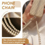 HDGSAFD 1 Chaîne De Perles Pour Téléphone Portable, 1 Entretoise, 1 Chaîne De Poignet, Chaîne De Téléphone Portable Multifonctio