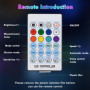 Weinsamkeit Bande LED Voiture Interieur, Éclairage intérieur de Voiture RVB avec Télécommande/APP Contrôle LED Intérieur Bande L