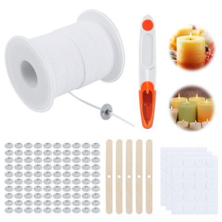 VFANDV Meches pour Bougies, 6100cm Mèches de Bougie Fil pour Mèche Rouleau Mèche Bougie Meche Bougie Coton pour La Fabrication d