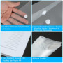 GOYADA Lot de 48 Pochette Porte Document A4 Transparente, Pochette Plastique A4 en Polypropylène avec Bouton pour l'organisation
