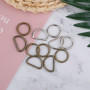 Roosea 40Pcs Anneau en D Anneaux en D Boucle en Métal Anneau Sac a Main Anneau Demi Rond 30mm et Mousqueton Rond Petits Anneaux 