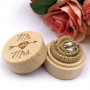 Nsiwem Boite alliance mariage 2 Pièces Mr&Mrs Boîte à Bagues en bois Boîte de Bague Anneau Boîte à Alliance rondin en Bois Organ