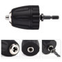 Mandrin Visseuse, 0.8-10mm 3/8"-24UNF Mandrin Porte Foret sans Clé avec Porte Douille Hexagonale 1/4" Accessoires pour Perceuse