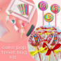 UGBO Batonnet Pop Cake Baton Sucette Pop Cake Sac de Bonbons 100 Batonnet Popcake avec 100 Petit Sachet Bonbon Transparent et 10