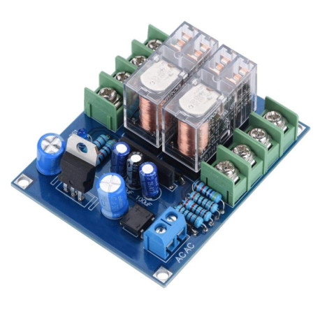 7812 + UPC1237 Relais, module de relais de protection des haut-parleurs 12-24V Carte de circuit imprimé étamée à double face de 