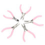 Ensemble de pinces pour le travail manuel, mini pinces en métal rose Kit de 4 po Outil de création de bijoux artisanaux, y compr