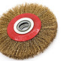 F Season Brosses abrasives de 125 mm pour meuleuse d'angle à une main, fil d'acier, fil torsadé, acier allié, 1 pièce