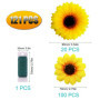 Woohome Lot de 120 têtes de tournesol artificielles, 7 et 9 cm, en plastique, pour la maison, le jardin, la maison, la fête, la 