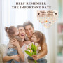 NUOBESTY famille et amis rappel anniversaire calendrier bricolage Tenture murale calendrier en bois plaque pour cadeau d'anniver