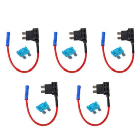 Mintice 5 Pièces 12V 24V Add A Circuit Porte-Fusible Adaptateur Fusible de Voiture Ajouter un Circuit ATM ACU Tap Fusible Lame S