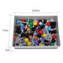Hztyyier 267Pcs Modele Moleculaire, Kit Molécules Chimie Organique et Inorganique Ensemble Kit de Structure Atome Lien Modèle Dé