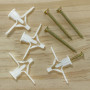 Lot de 35 Chevilles et Vis en Plastique pour Cloison Sèche (blanc)