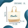 Sac Maman d'Amour | Cabas de Plage Courses Coton et Toile de Jute Idée Cadeau Femme