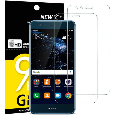 NEW'C Lot de 2, Verre Trempé pour Huawei P10 Lite, Film Protection écran efficace contre les Rayures - sans Bulles - Ultra Résis