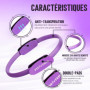 FIT-FATH-Anneau pilate-Cercle Pilate-Accessoire Yoga-Ballon Gymnastique-Bande de résistance-Elastique de Force-Fitness- Sport-Mu
