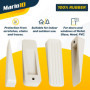 Mario10 Lot de 2 butées de porte en caoutchouc antidérapant pour intérieur et extérieur - Cales de porte en caoutchouc multi-sur