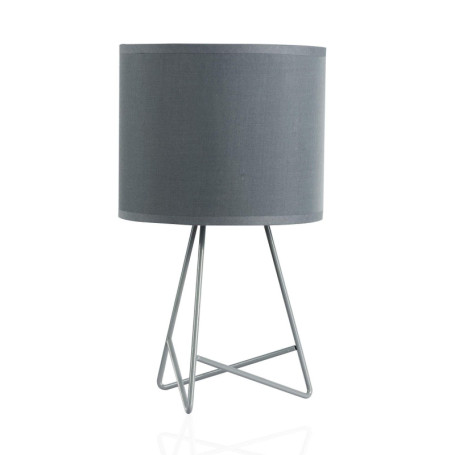 Pauleen 480.00 48000 Shiny Star Max. 20W luminaire à Poser E14 Lampe de Chevet Grise 230V métal/Tissu sans Ampoule, Gris