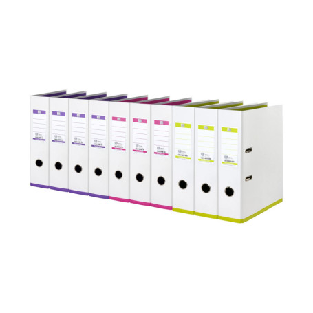Elba My Color Lot de 10 Classeurs à levier A4 Blanc