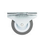 Dörner + Helmer Lot de 4 Roulettes Fixes pour Meubles - 50 mm x 19 mm - Capacité de Charge de 165 kg - Roue en TPE - Fixation Di