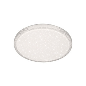 BRILONER Leuchten - Plafonnier LED, plafonnier avec décor étoilé et cristaux transparents, dimmable, incl. télécommande, contrôl