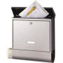 BURG-WÄCHTER Boîte aux Lettres avec Porte-Journaux et Porte-Étiquette, Format de Fente : A4, Norme UE EN 13724, 2 Clés Incluses,