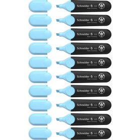Schneider Job 150 Lot de 10 surligneurs en plastique recyclé avec l'ange bleu ciel