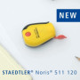 Staedtler Noris 511 120 BK Taille-crayon pour stylos jusqu'à 8,2 mm, convient pour gauchers et droitiers, fonction cliquet, indi