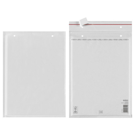 Herlitz 10917425 Lot de 2 enveloppes à bulles en papier FSC Mix Blanc 27 x 36 cm