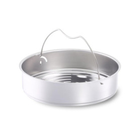 Fissler / Insert à Vapeur (Ø 22 Cm) Pour Autocuiseur En Acier Inoxydable, Non Perforé, Avec Trépied, Argenté