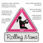 reer 88014 MommyLine Plaque de voiture pour femme enceinte « Rolling Mama » Rose